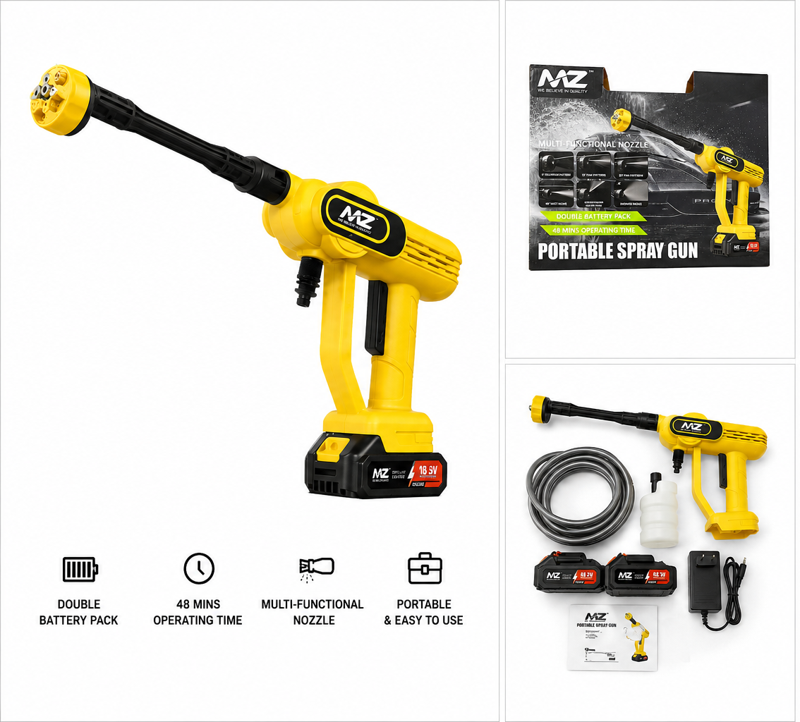 PORTABLE PRESSURE SPRAY GUN Multi Cleaning Like Car & Bike Washing, Gardening Pressure Washer