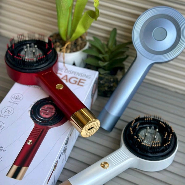 Electric Scalp Massage Comb – With Vibration & LED Therapy