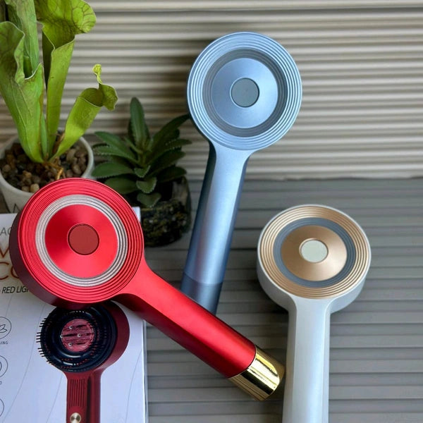 Electric Scalp Massage Comb – With Vibration & LED Therapy