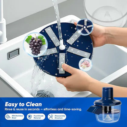 Electric Fruit & Vegetable Peeler Machine – 10–25s Fast Peeling | 5-Blade | Rechargeable, Automatic Peeling & Chopping